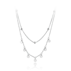 Double-layer Charm Chain Choker Necklace