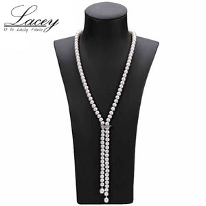 Cultured Real Long Pearl Necklace