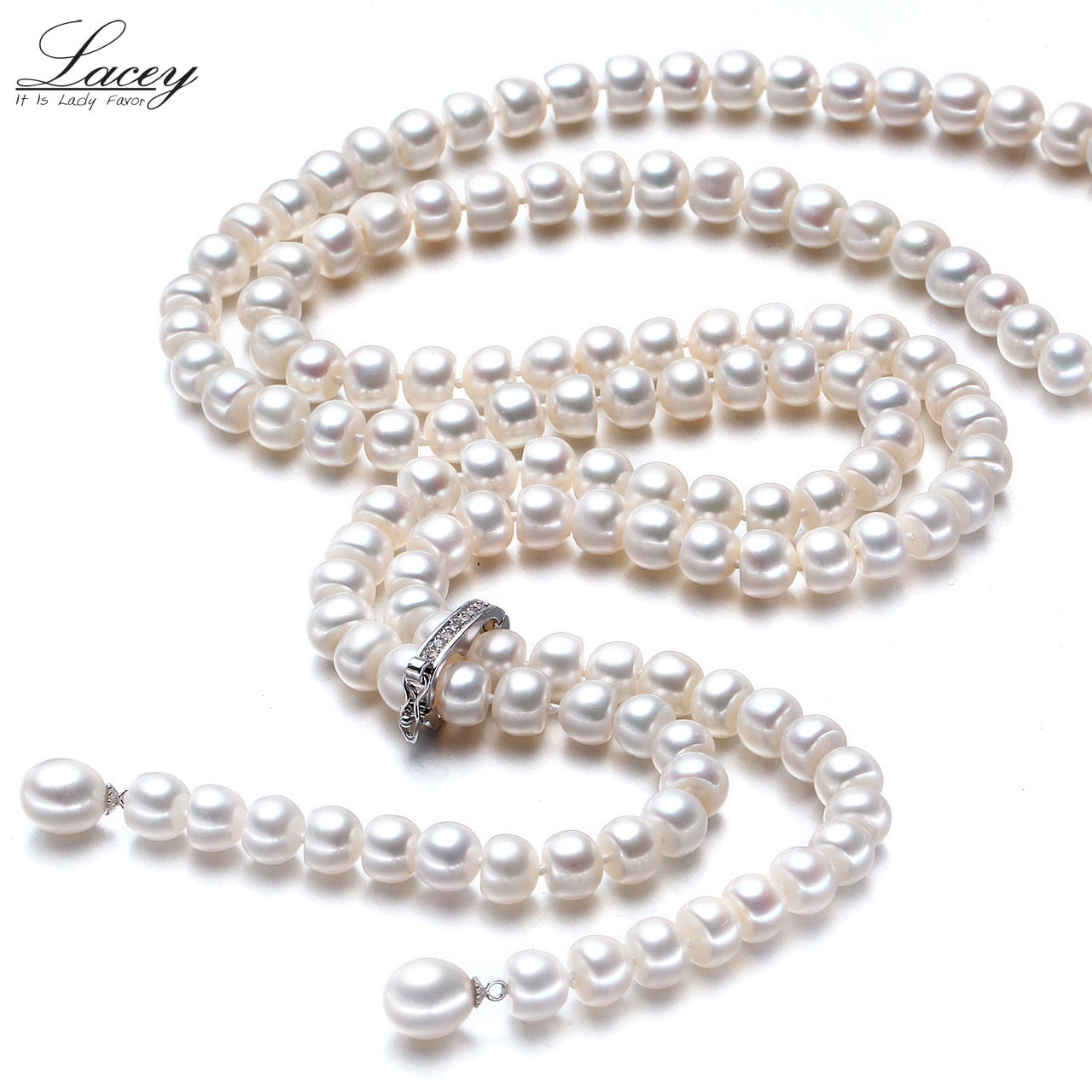 Cultured Real Long Pearl Necklace