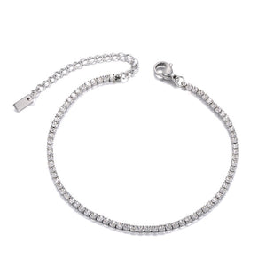 Sparkling CZ Crystal Charm Bracelet