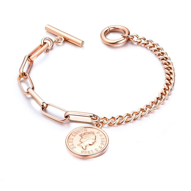 Elizabeth Coin Charm Bracelet