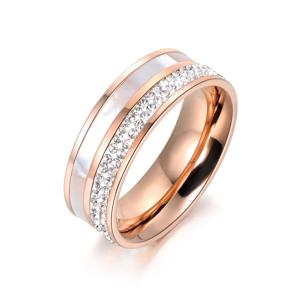 Rhinestone & Shell Wedding Ring