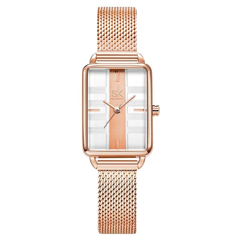 Mesh Band Rectangle  Watch