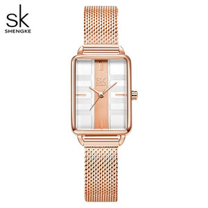 Mesh Band Rectangle  Watch