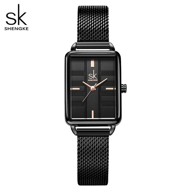 Mesh Band Rectangle  Watch