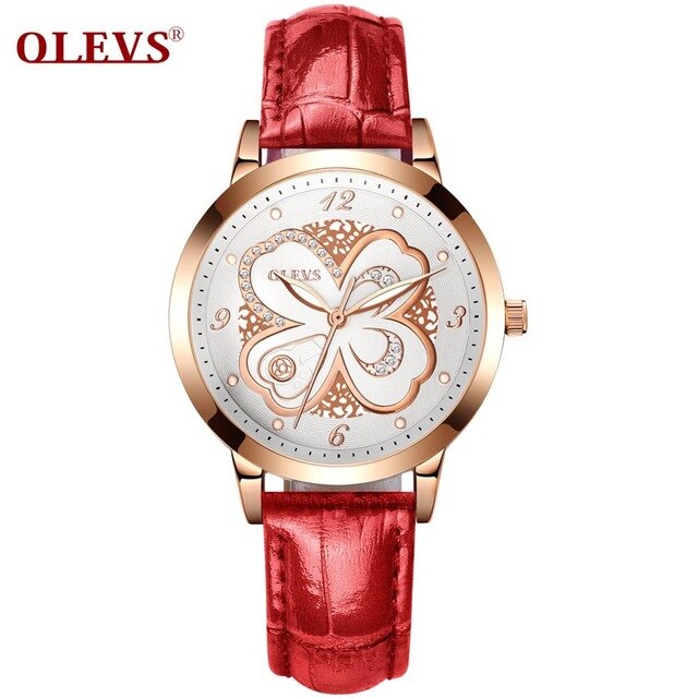 Leather Red Watch