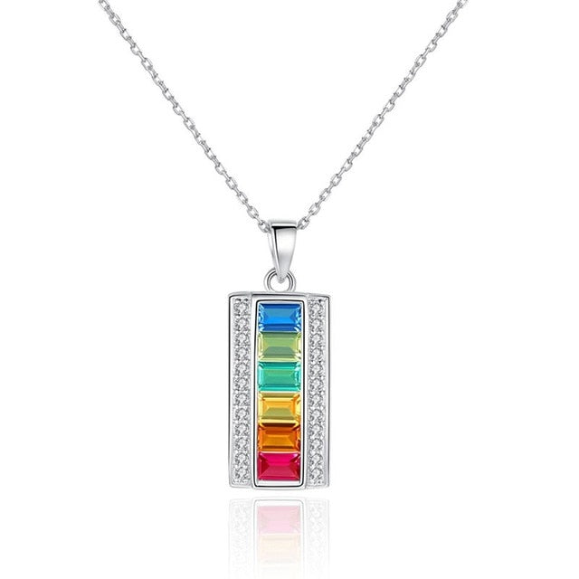 Gemstone Diamonds Pendant Necklace