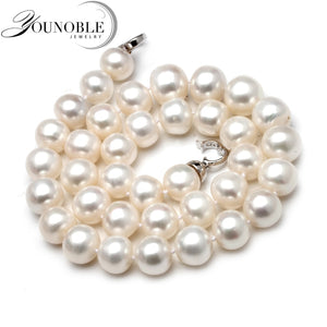 Round Natural Freshwater Big Pearl Necklace