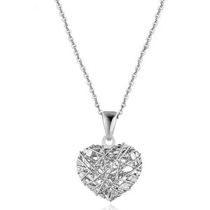 18K Rose Gold/White Gold/Yellow Gold Heart Shape Pendant Necklaces